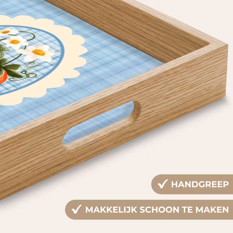 Dienblad - Aardbeien - Lijst - Rood - Geruit — 5