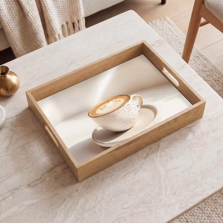Dienblad - Cappuccino - Schuim - Schotel - Beige — 2