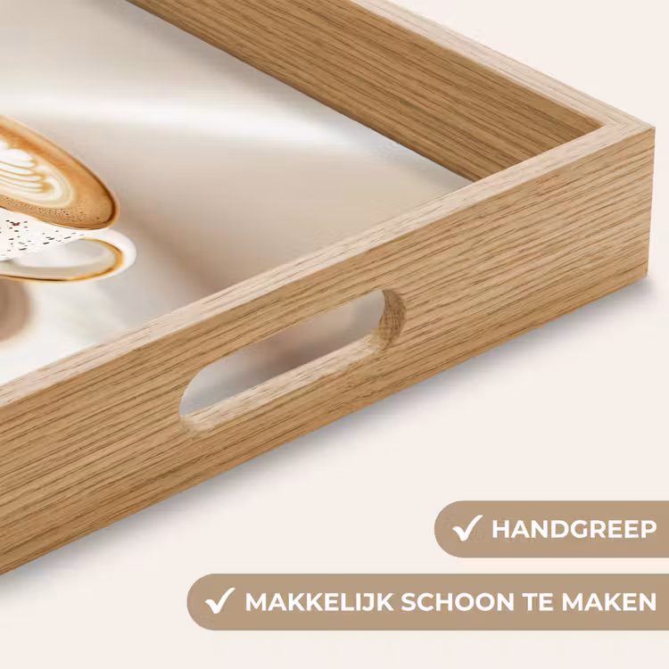 Dienblad - Cappuccino - Schuim - Schotel - Beige — 5