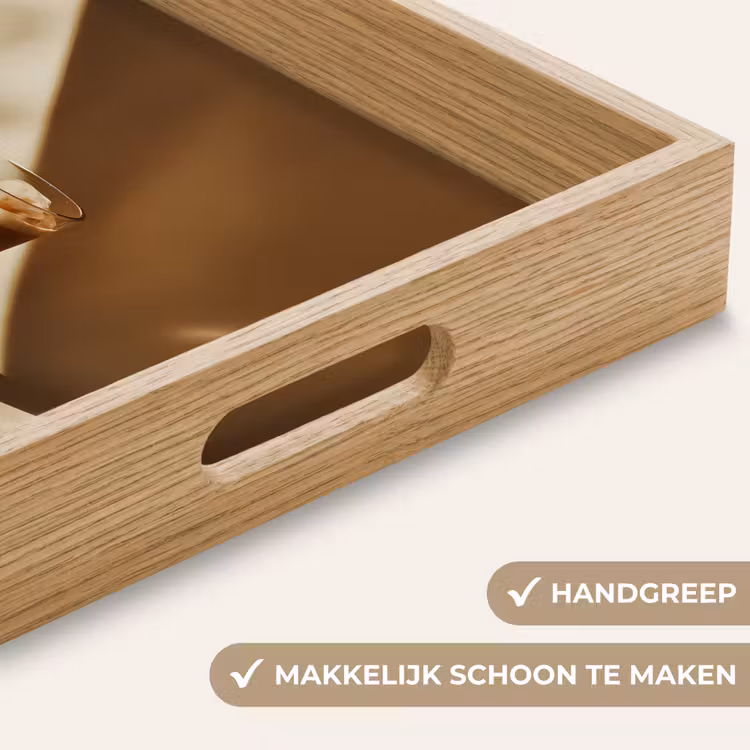 Dienblad - Glas - Ijskoffie - Schaduw - Bruin — 5