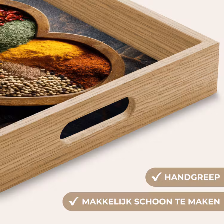 Dienblad - Houten - Hart - Kleurrijke - Specerijen — 5