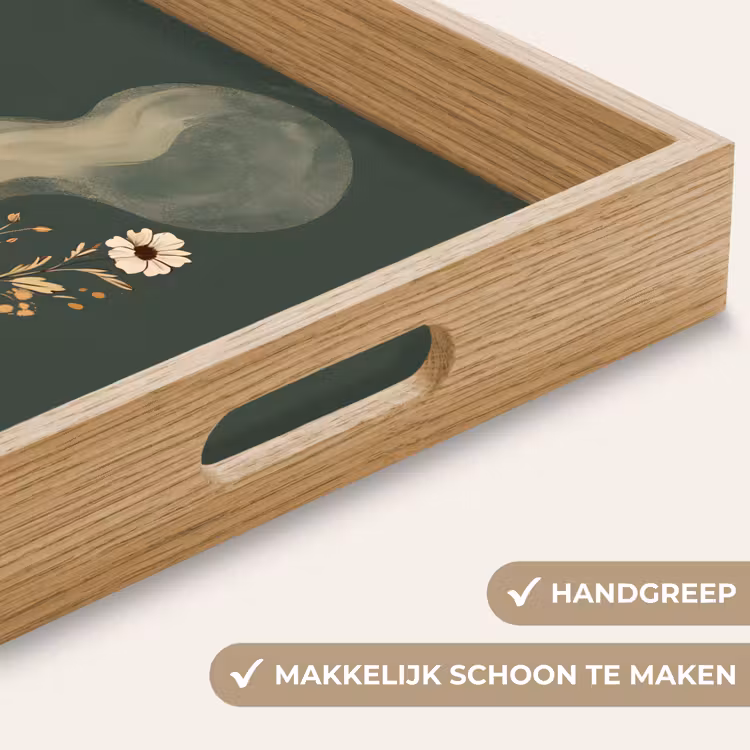 Dienblad - Kop - Bloemen - Groen - Koffie — 5