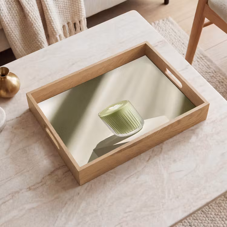 Dienblad - Matcha - Glas - Groen - Minimalistisch — 2