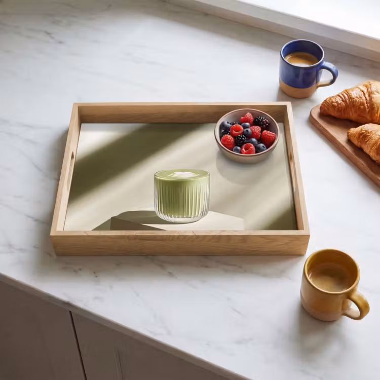 Dienblad - Matcha - Glas - Groen - Minimalistisch — 4