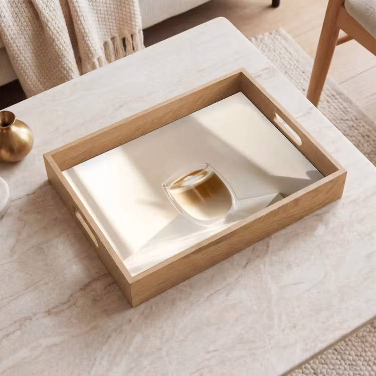 Dienblad - Mok - Latte - Minimalistisch - Schaduw — 2