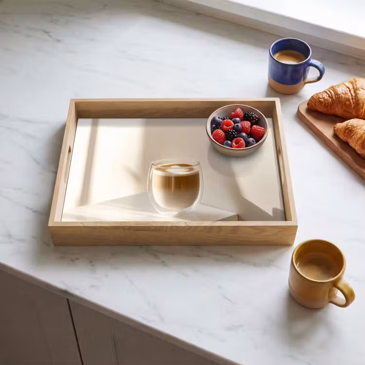 Dienblad - Mok - Latte - Minimalistisch - Schaduw — 4