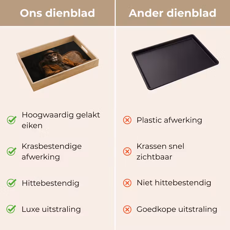 Dienblad - Bril - Leeuw - Bank - Hoed — 3
