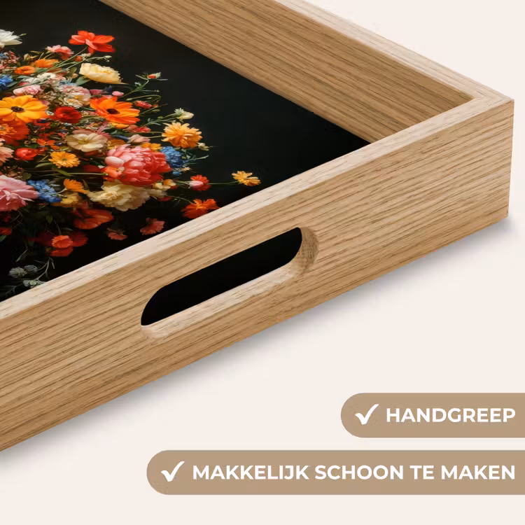 Dienblad - Goud - Bloemen - Kleuren - Vaas — 5