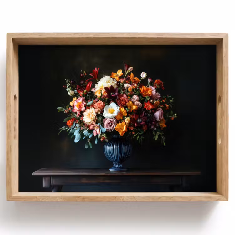 Dienblad - Groot - Bloemen - Vaas - Boeket — 1