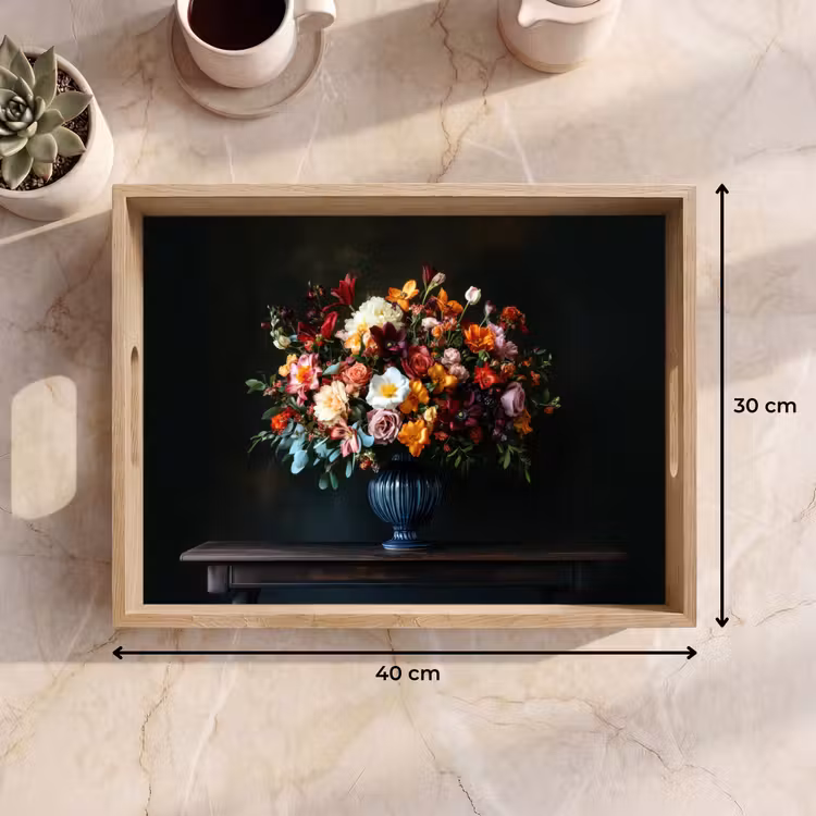 Dienblad - Groot - Bloemen - Vaas - Boeket — 9