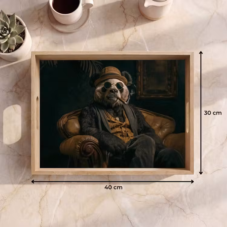Dienblad - Panda - Hoed - Bril - Pak — 9