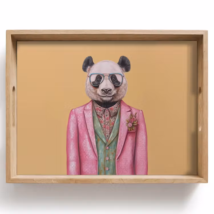 Dienblad - Panda - Pak - Zonnebril - Blauw — 1