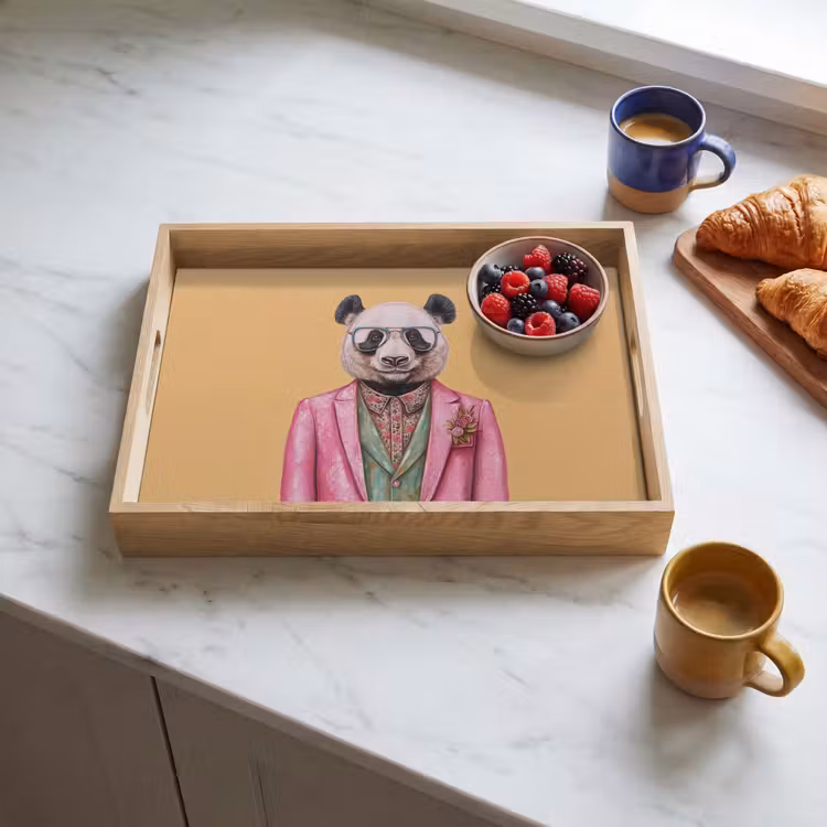 Dienblad - Panda - Pak - Zonnebril - Blauw — 4