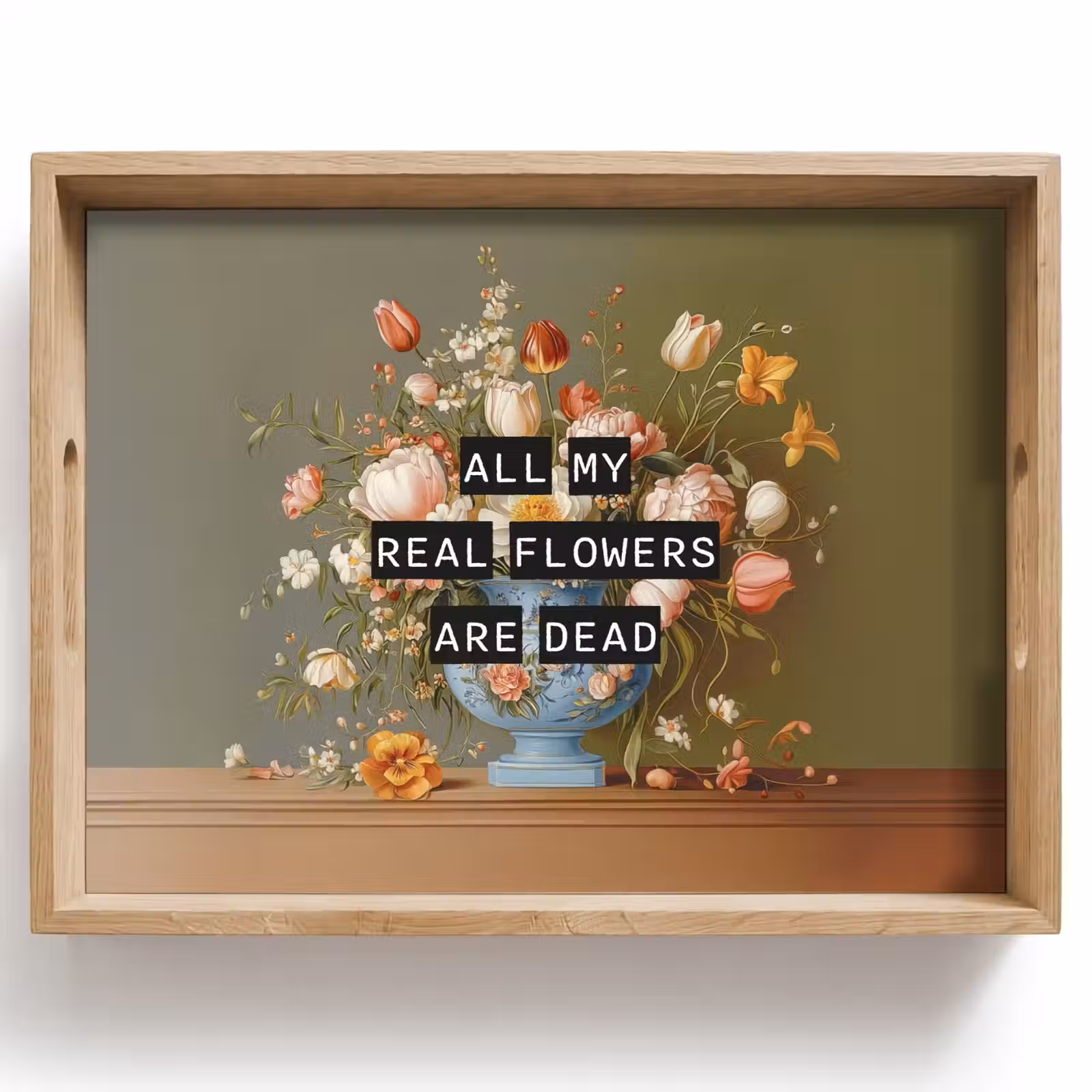 Dienblad - Bloem - Quote - Vintage - Art — 1