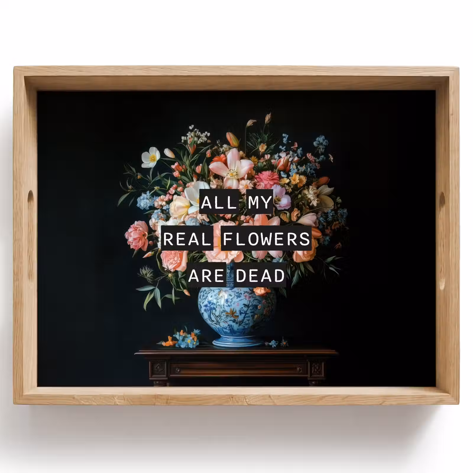 Dienblad - Bloemen - Art - Pastel - Quotes — 1