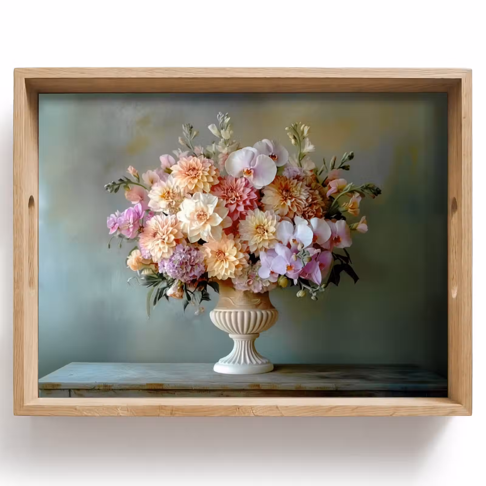 Dienblad - Orchidee - Boeket - Vaas - Bloemen — 1
