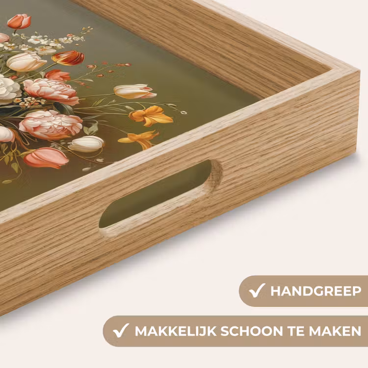 Dienblad - Neutral - Bloemen - Boeket - Vaas — 5
