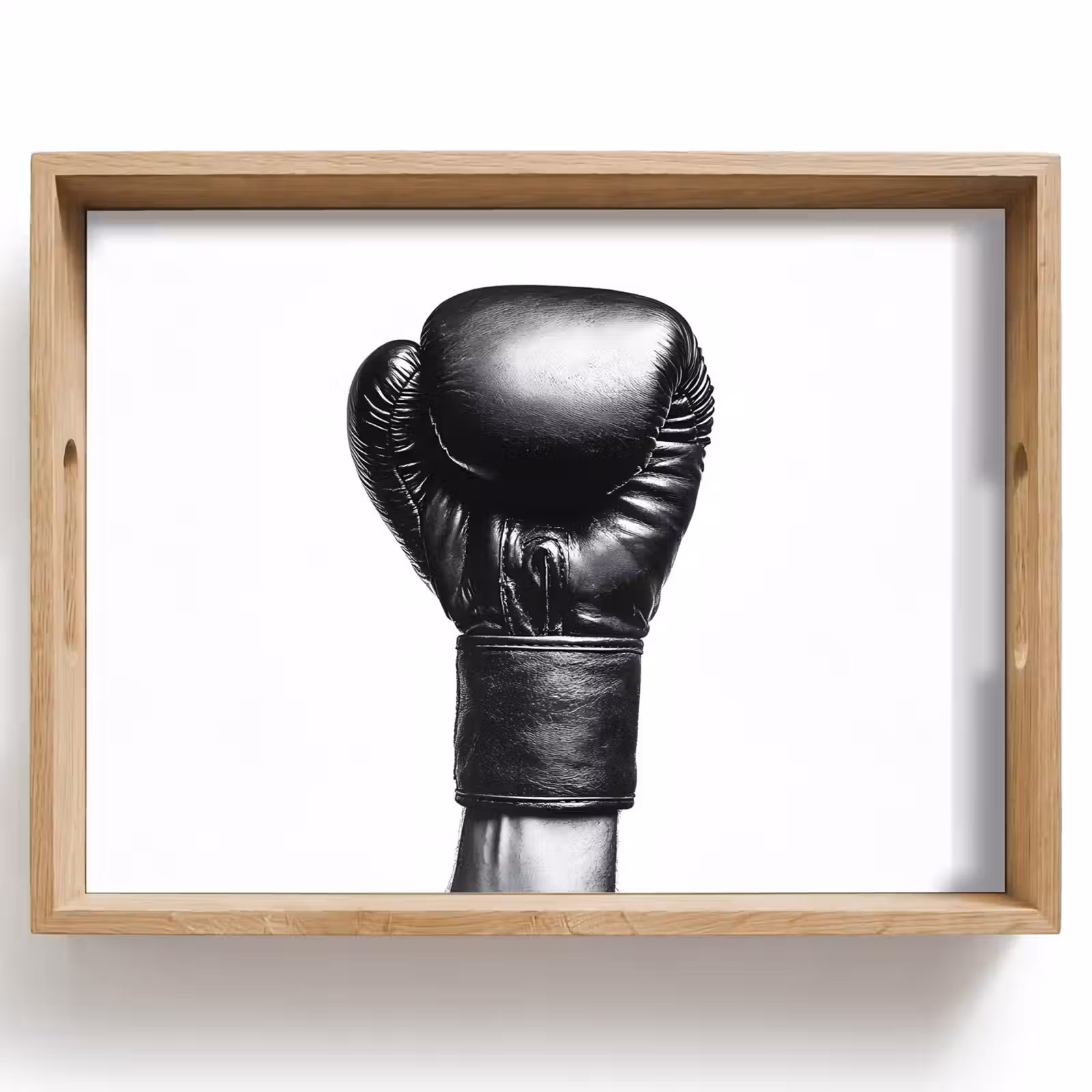 Dienblad - Bokshandschoen - Zwart - Hand — 1