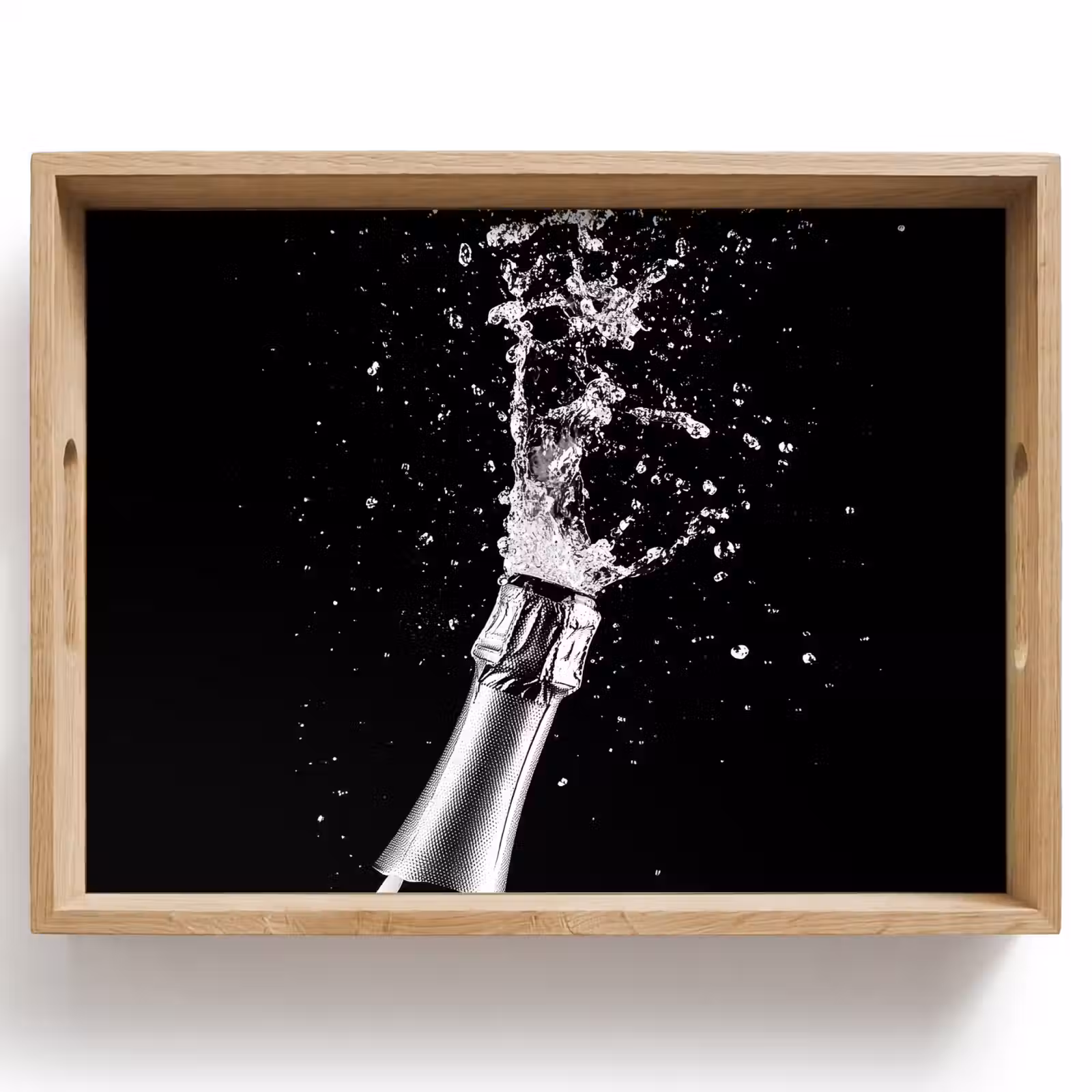 Dienblad - Champagne - Zwart - Spetters - Popping — 1