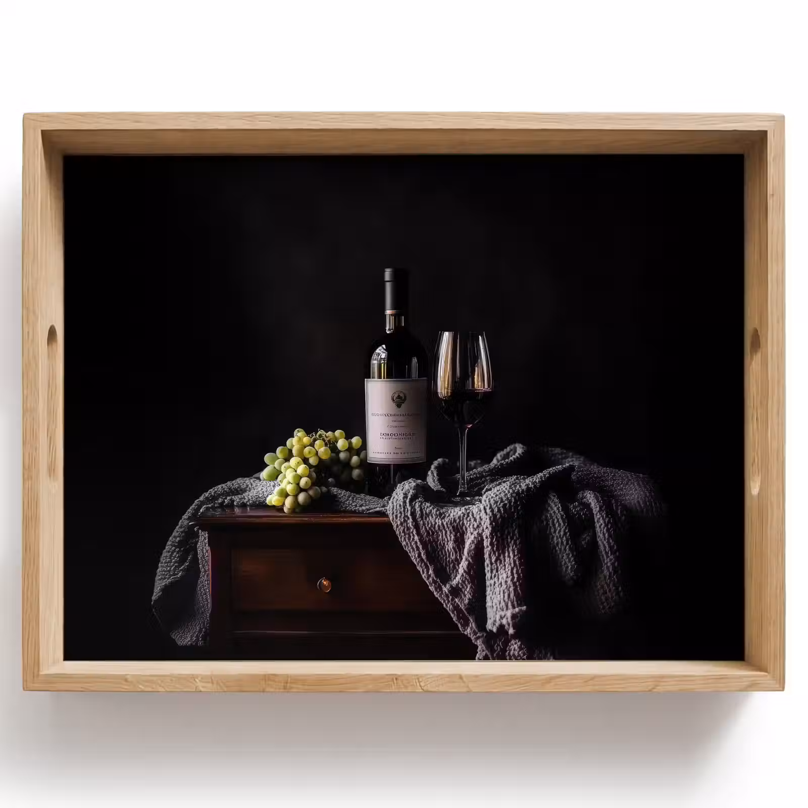 Dienblad - Druiven - Wijn - Rood - Tafel — 1
