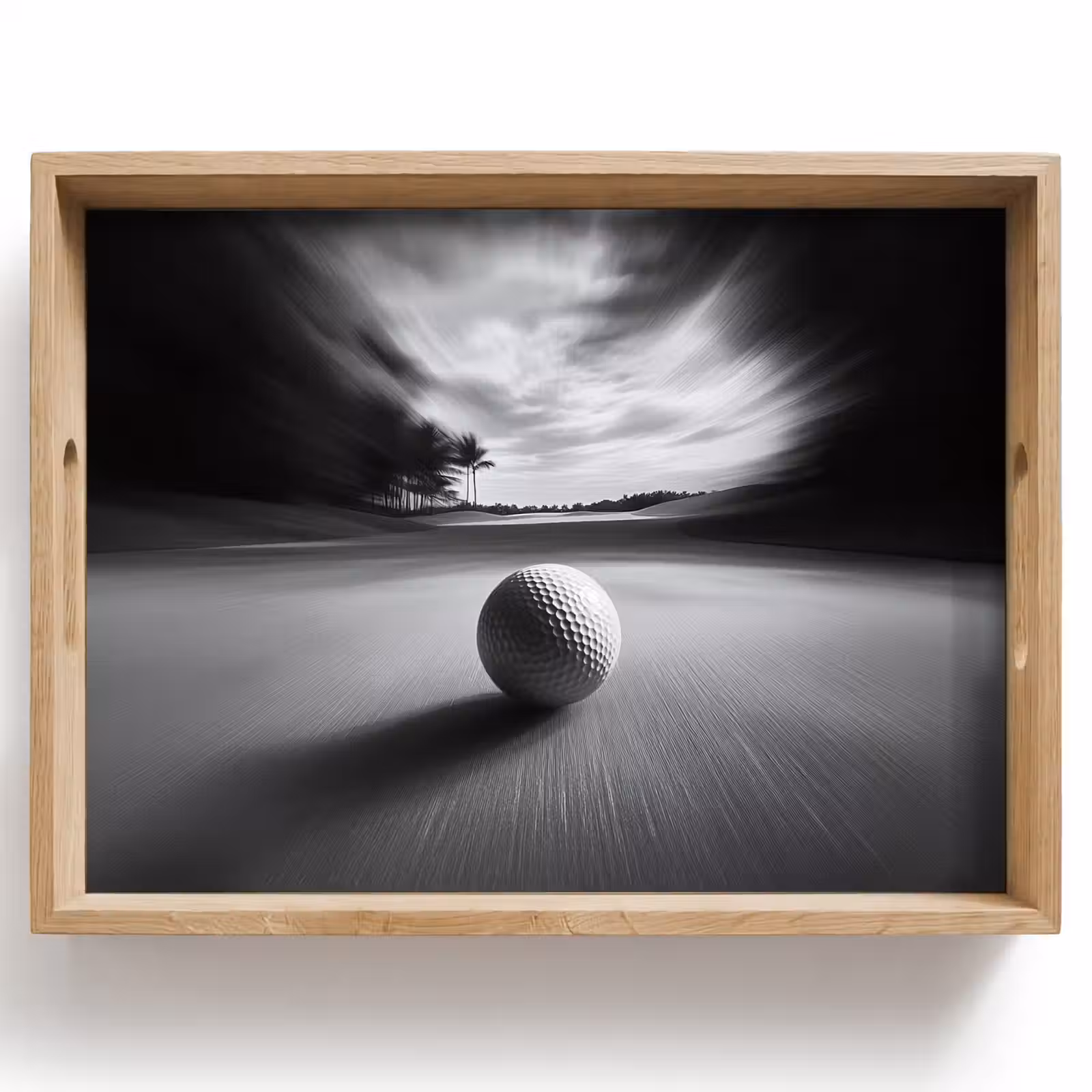 Dienblad - Golfbal - Wazig - Zwart — 1