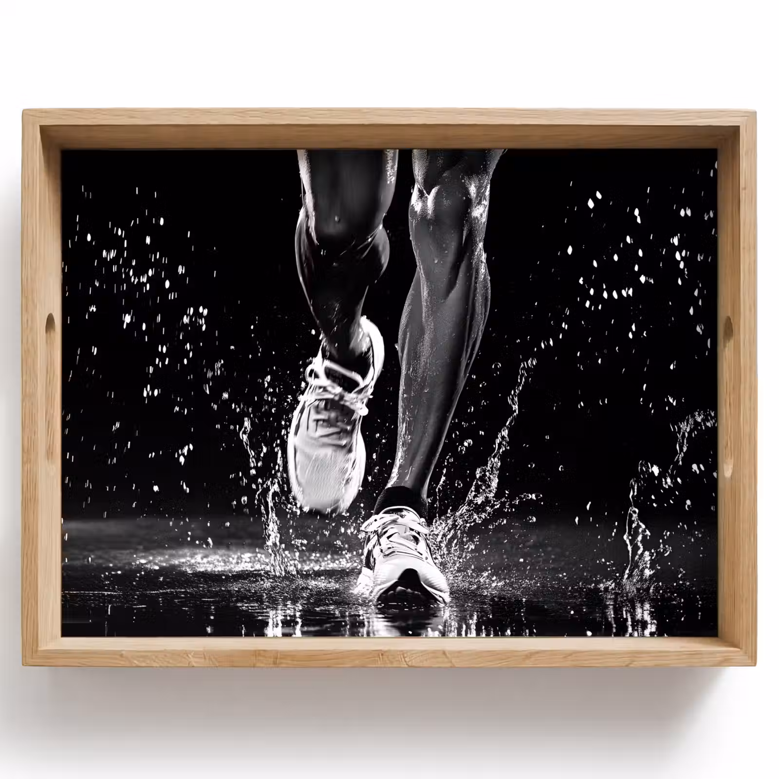 Dienblad - Hardloopschoenen - Rennen - Druppels - Zwart — 1