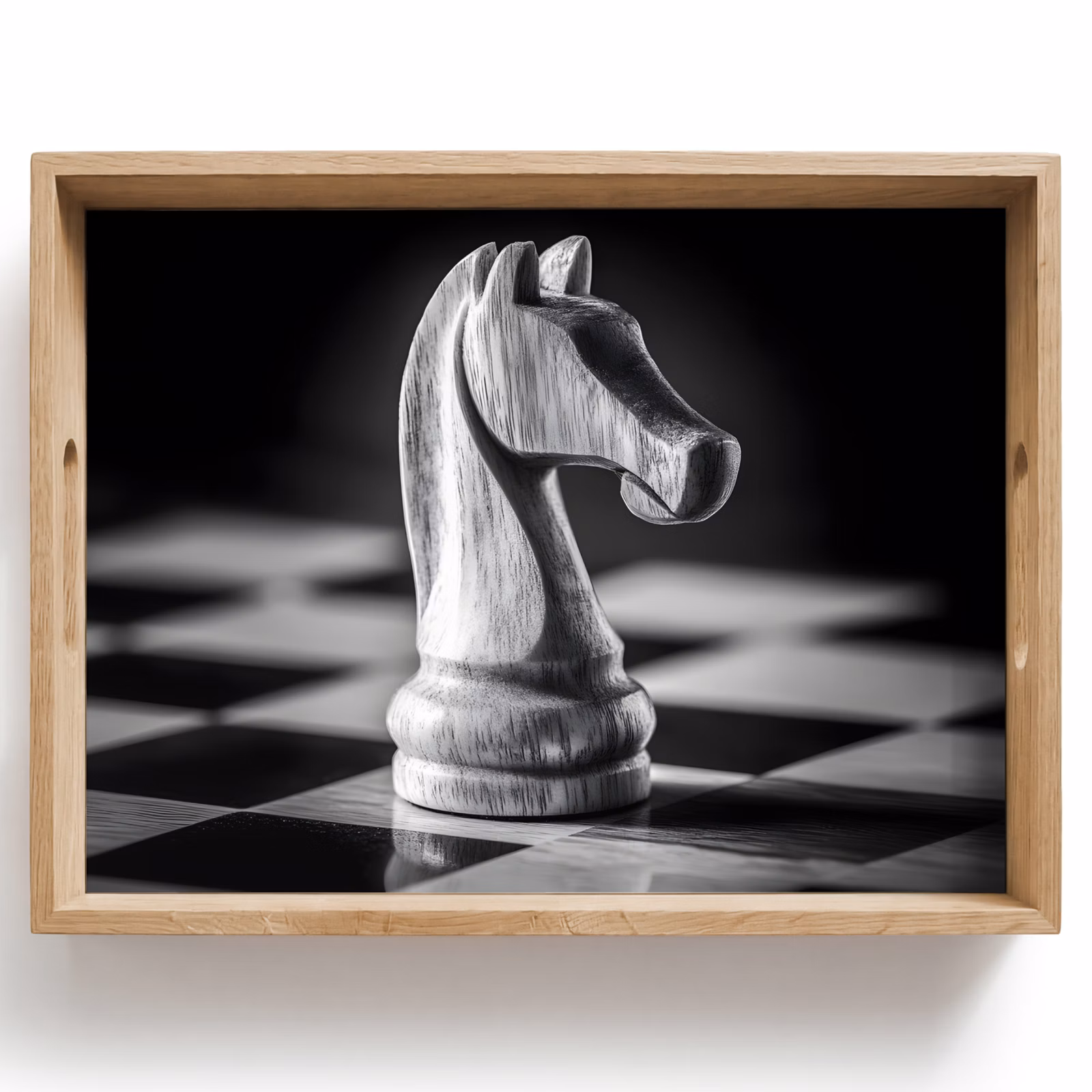 Dienblad - Paard - Hout - Schaalbord - Zwart — 1