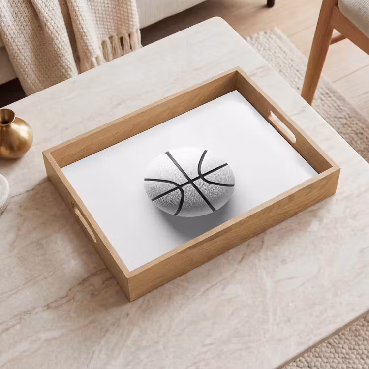 Dienblad - Basketbal - Wit - Schaduw - Lijnen — 2