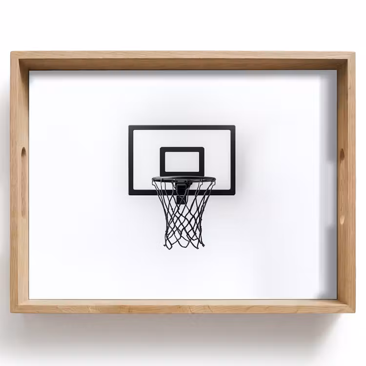 Dienblad - Basketbalbord - Minimalistisch - Zwart — 1