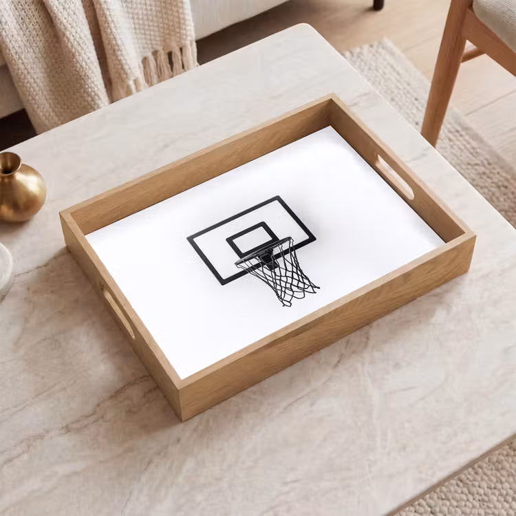 Dienblad - Basketbalbord - Minimalistisch - Zwart — 2