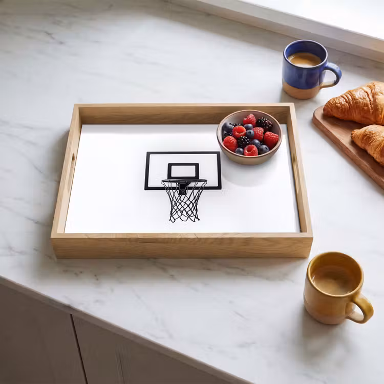 Dienblad - Basketbalbord - Minimalistisch - Zwart — 4