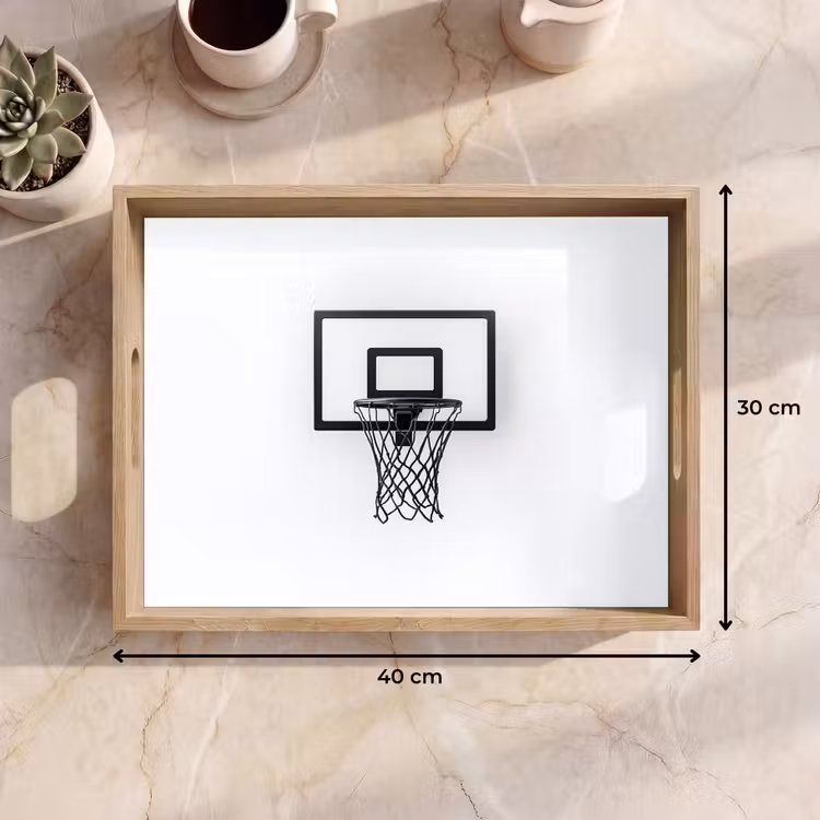 Dienblad - Basketbalbord - Minimalistisch - Zwart — 9