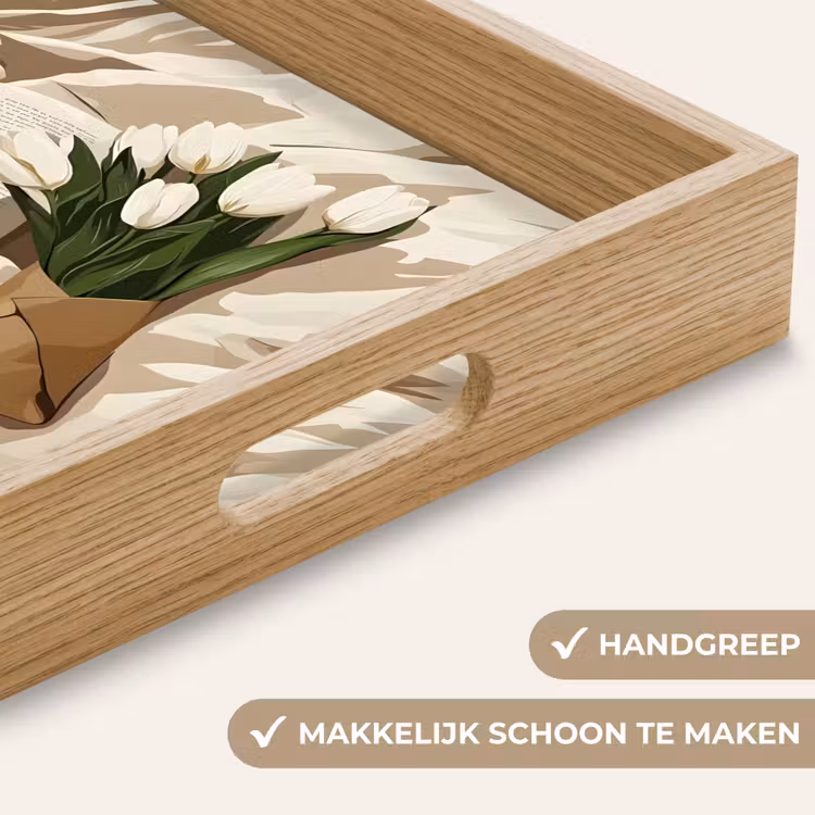 Dienblad - Boek - Illustratie - Tulpen - Koffie — 5