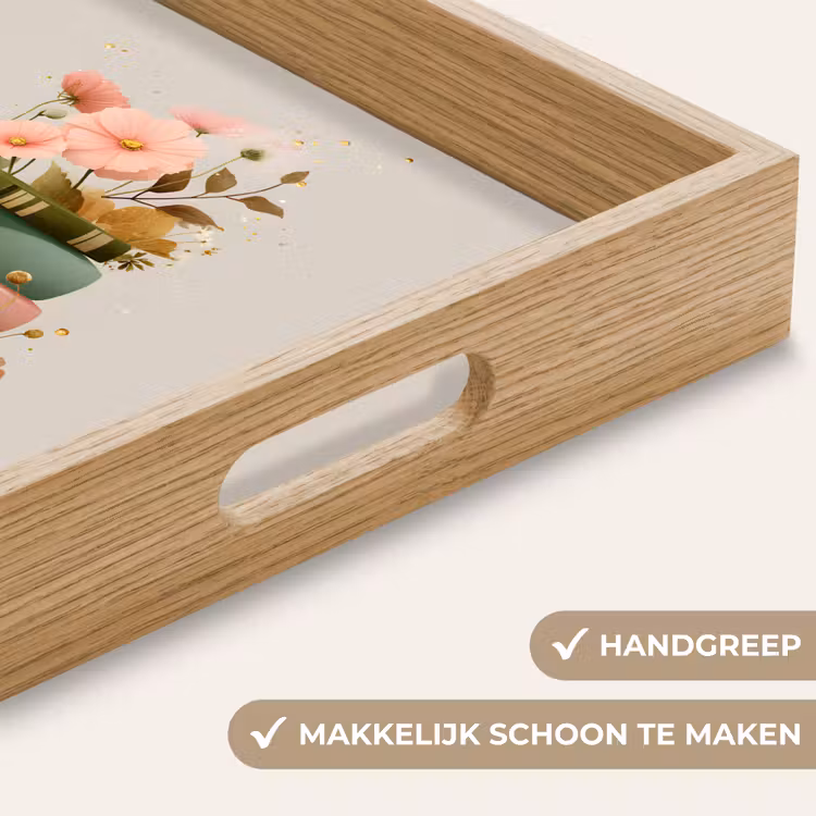 Dienblad - Boeken - Stapel - Bloemen - Kleurrijk — 5