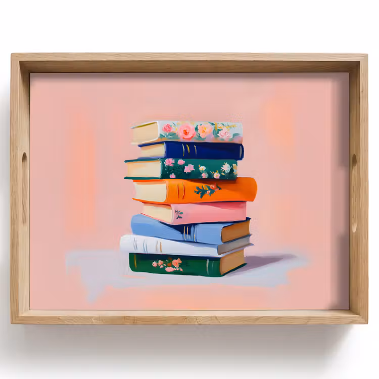 Dienblad - Boeken - Stapel - Kleurrijk — 1