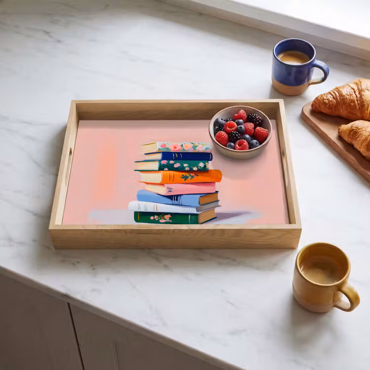 Dienblad - Boeken - Stapel - Kleurrijk — 4