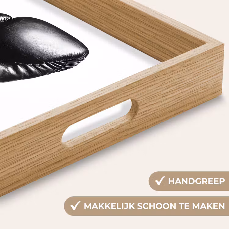 Dienblad - Bokshandschoen - Zwart - Hand — 5