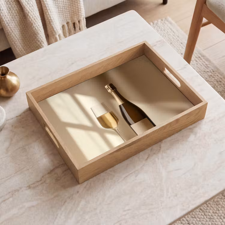 Dienblad - Champagne - Beige - Schaduw - Bubbels — 2