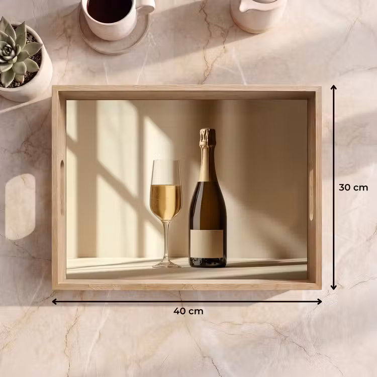 Dienblad - Champagne - Beige - Schaduw - Bubbels — 9