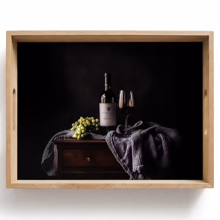 Dienblad - Druiven - Wijn - Rood - Tafel — 1