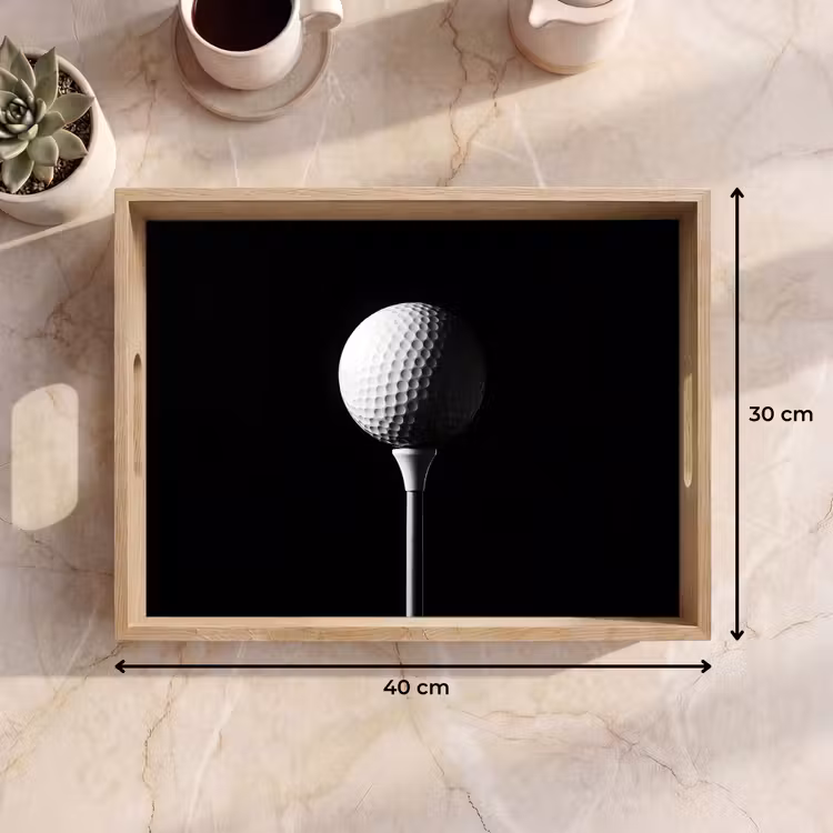 Dienblad - Golfbal - Minimalistisch - Wit — 9