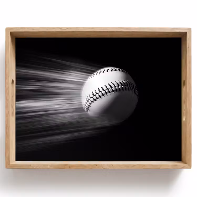 Dienblad - Honkbal - Wit - Vliegt — 1