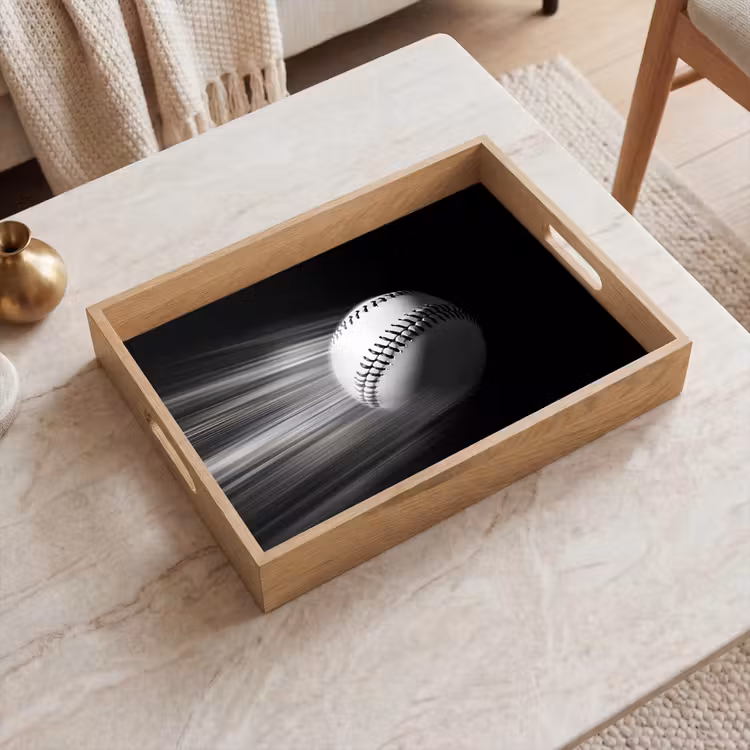 Dienblad - Honkbal - Wit - Vliegt — 2