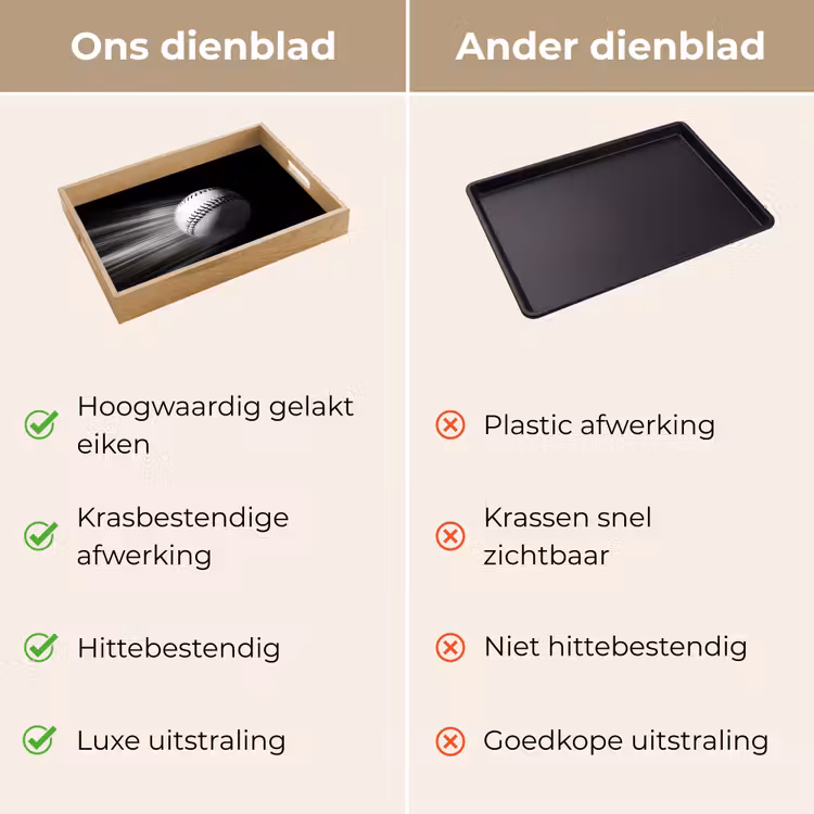 Dienblad - Honkbal - Wit - Vliegt — 3