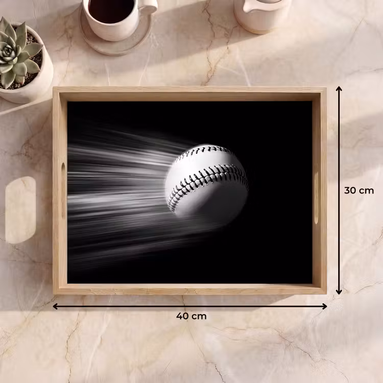 Dienblad - Honkbal - Wit - Vliegt — 9