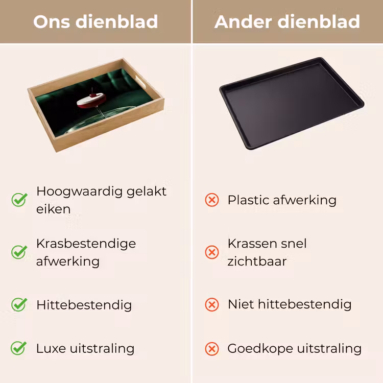 Dienblad - Kers - Cocktail - Rood - Marmer — 3