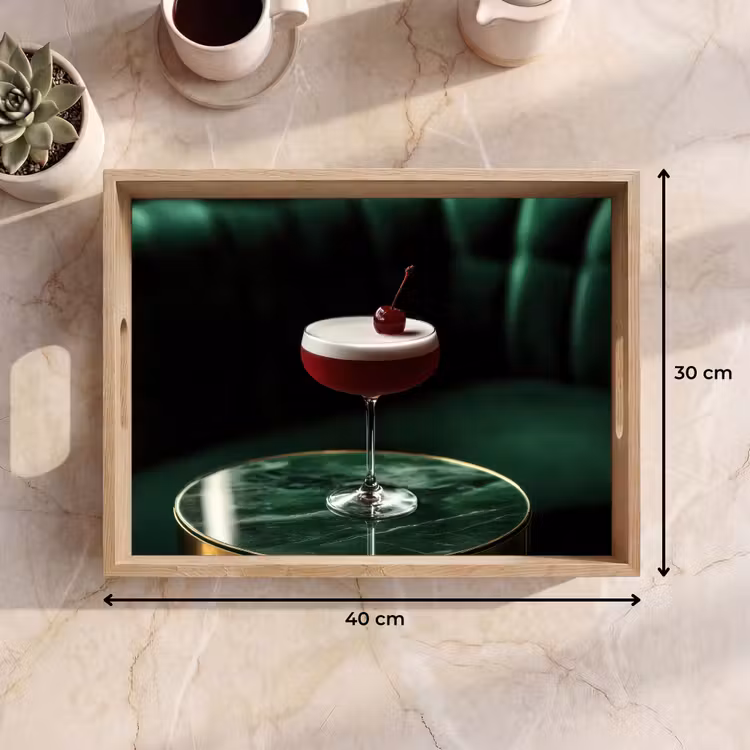 Dienblad - Kers - Cocktail - Rood - Marmer — 9