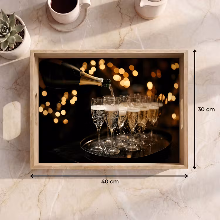 Dienblad - Lichtjes - Champagne - Dienblad - Glazen — 9
