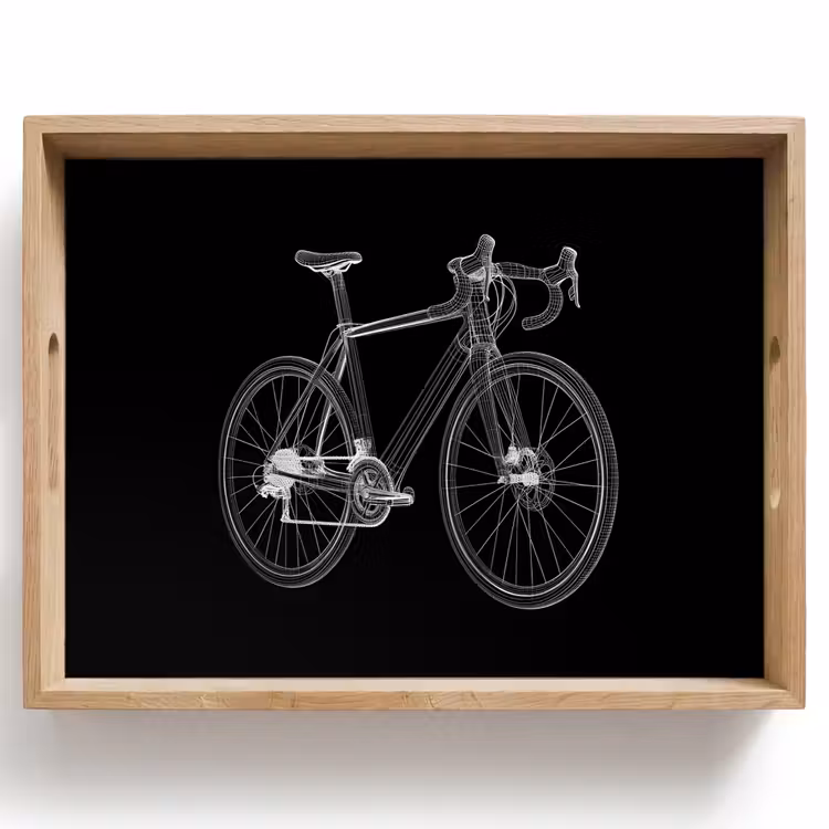 Dienblad - Lijnen - Illustratie - Wit — 1