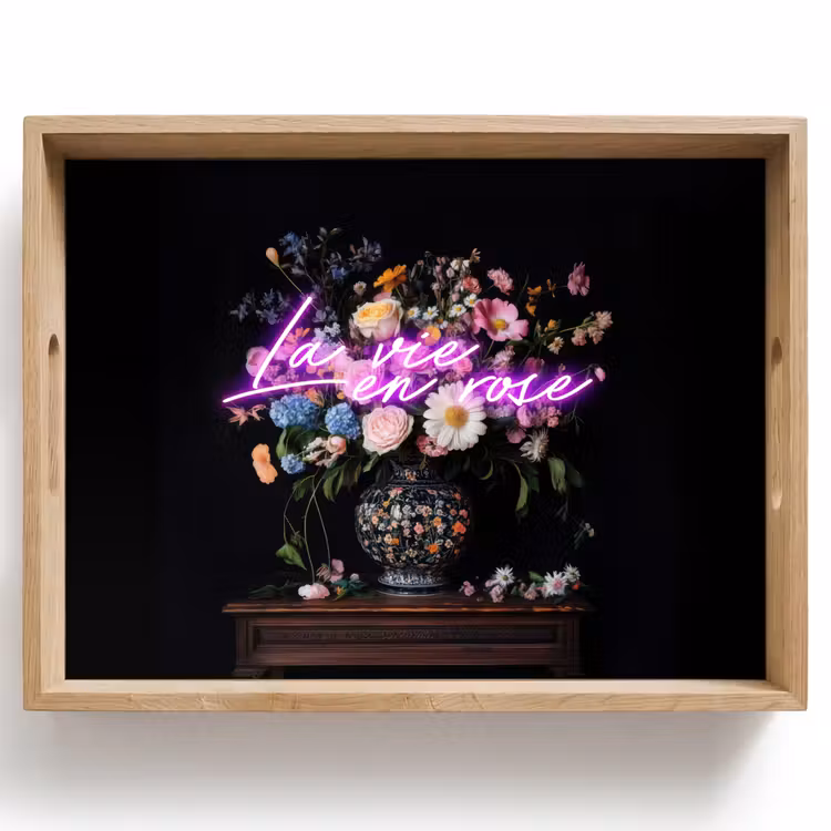 Dienblad - Neon - Vaas - Bloemen — 1